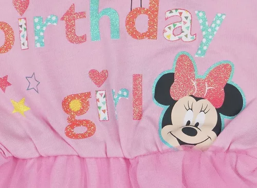 Disney Minnie lányka szülinapos rövid ujjú kombidr