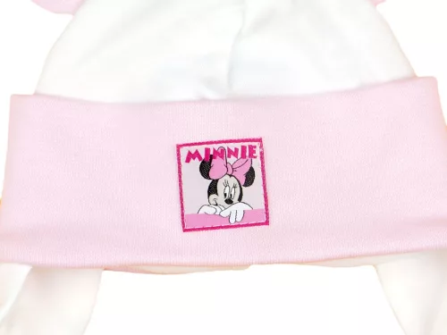 Disney Minnie fülvédős, megkötős baba sapka