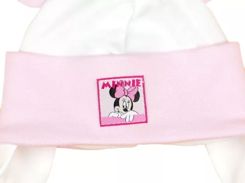 Disney Minnie fülvédős, megkötős baba sapka