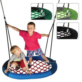   Közterületi - Fészekhinta ovális 100 cm lime/szürke/fekete