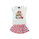 Disney Minnie lányka 2 részes virágos szoknyás sze