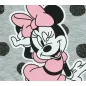   Disney Minnie pöttyös-csillámos rövid ujjú baba body szürke