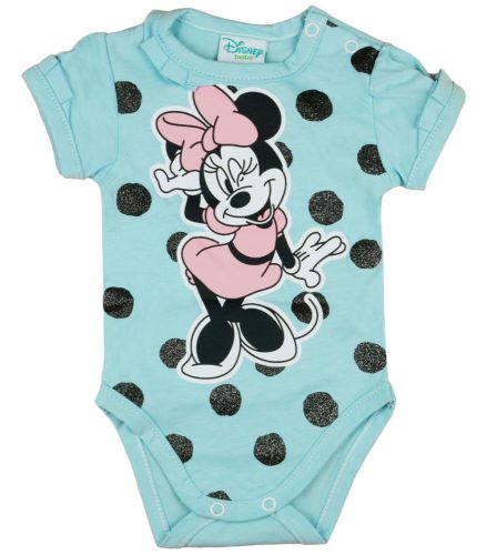 Disney Minnie pöttyös-csillámos rövid ujjú baba body