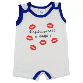 Meglátogatott a nagyi! feliratos ujjatlan napozó