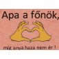 "Apa a főnök" feliratos ujjatlan baba body púder