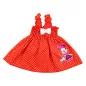 2 részes kislány nyári szett rövidnadrággal, tunikával Minnie egér mintával piros színben