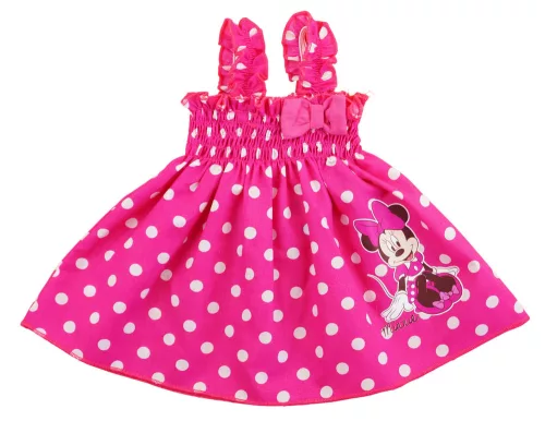 2 részes kislány nyári szett rövidnadrággal, tunikával Minnie egér mintával piros színben