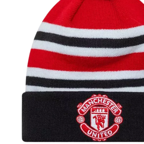 Manchester United sapka kötött New Era bojtos csíkos