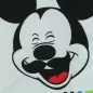 Rövid ujjú baba body bajszos Mickey egér mintával fehér színben