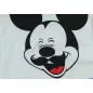 Rövid ujjú baba body bajszos Mickey egér mintával zöld színben