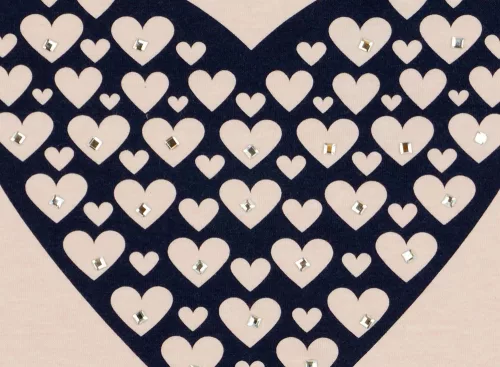 Lányka 2 részes szív mintás póló/leggings szett