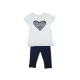 Lányka 2 részes szív mintás póló/leggings szett