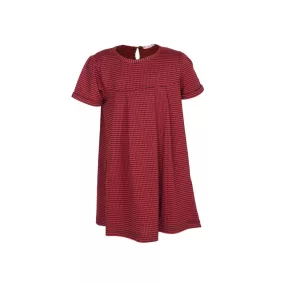 Kockás rövid ujjú lányka ruha