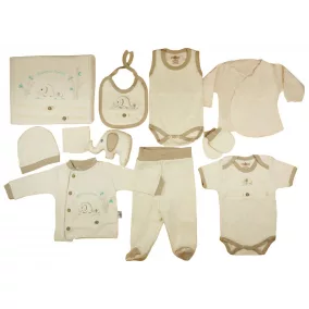 Organikus pamutból készült bébi 10 részes ajándéks