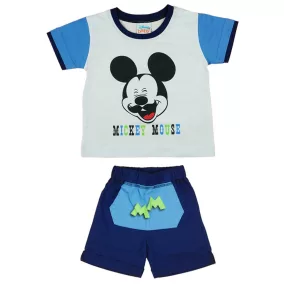 Disney Mickey bajusz mintás 2 részes fiú nyári szett