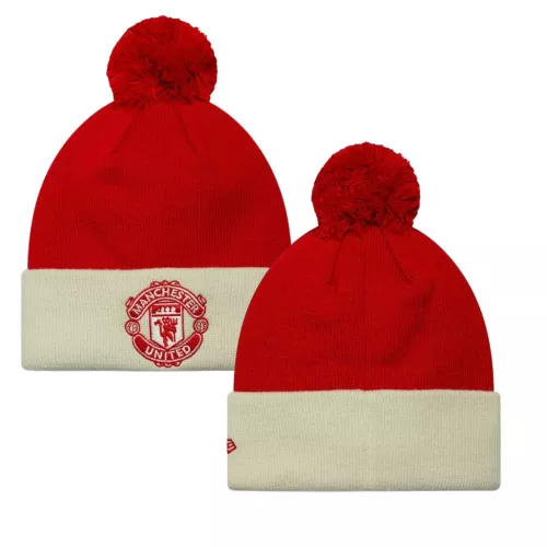 Manchester United sapka kötött New Era felnőtt pompomos piros
