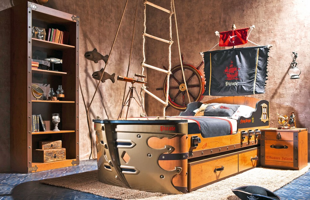 Cilek BLACK PIRATE S hajós ágy (90x190 cm)