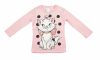 Hosszú ujjú belül bolyhos kislány póló Marie cica mintával