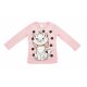 Hosszú ujjú belül bolyhos kislány póló Marie cica mintával
