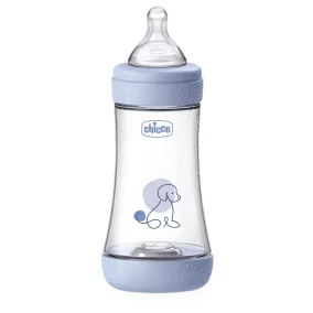   CHICCO Antikólikus cumisüveg Perfect5 240 ml fiú közepes áramlás 2m+