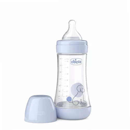 CHICCO Antikólikus cumisüveg Perfect5 240 ml fiú közepes áramlás 2m+