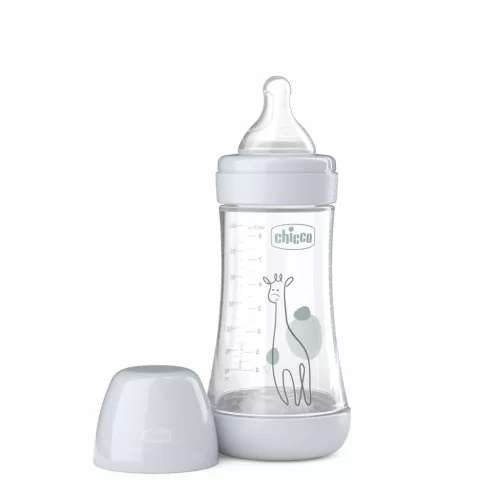 CHICCO Antikólikus cumisüveg Perfect5 240 ml semleges közepes áramlás 2m+
