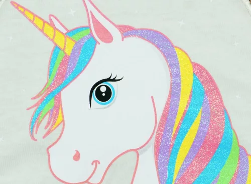 Unikornis lányka kötött pulóver