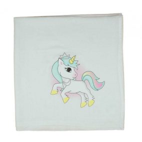 Unikornis textil-tetra pelenka 70 x 70 cm