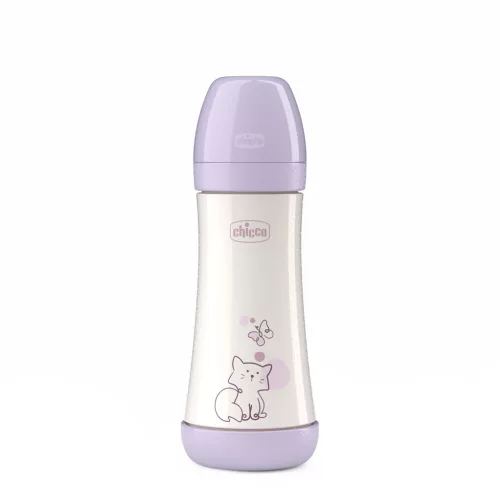 CHICCO Antikólikus cumisüveg Perfect5 300 ml lány gyors folyású 4m+