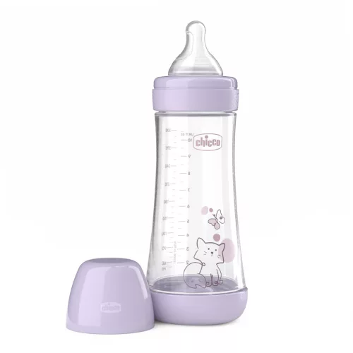 CHICCO Antikólikus cumisüveg Perfect5 300 ml lány gyors folyású 4m+