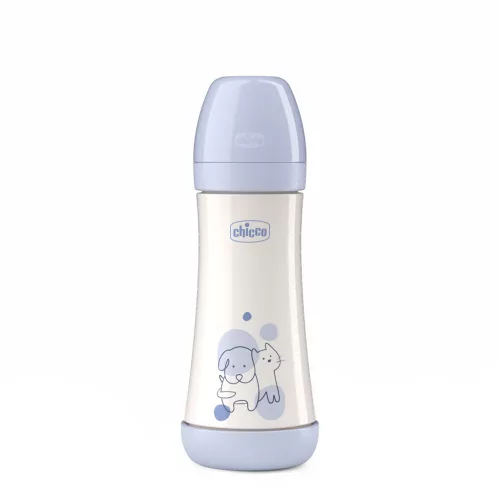CHICCO Antikólikus cumisüveg Perfect5 300 ml fiú gyors folyású 4m+