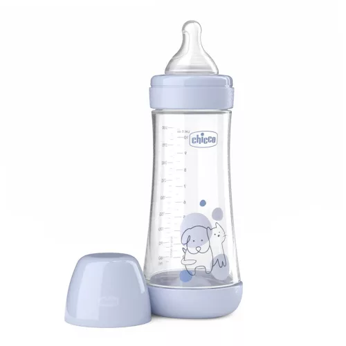 CHICCO Antikólikus cumisüveg Perfect5 300 ml fiú gyors folyású 4m+