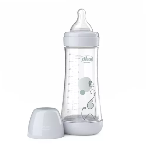 CHICCO Antikólikus cumisüveg Perfect5 300 ml semleges gyors folyású 4m+