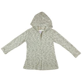 Lányka kapucnis kötött kardigán 