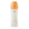 CHICCO Üvegből készült cumisüveg Perfect Easy 240 ml, lassú szilikon áramlás, lányoknak, 0m+