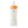 CHICCO Üvegből készült cumisüveg Perfect Easy 240 ml, lassú szilikon áramlás, lányoknak, 0m+