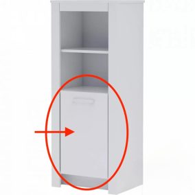   Todi White Bunny - ajtó ( keskeny nyitott polcos szekrényhez)