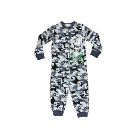 Terepmintás belül bolyhos fiú overálos pizsama 