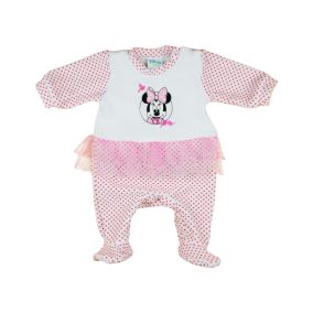 Disney Minnie pöttyös plüss hosszú ujjú rugdalózó