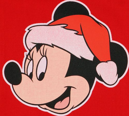 Disney Minnie textil mikulás csizma egyedi felirattal
