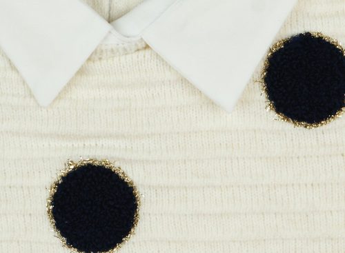 Lányka elegáns, galléros pulóver (TUR)