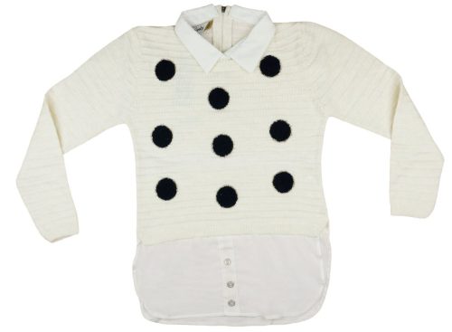 Lányka elegáns, galléros pulóver (TUR)