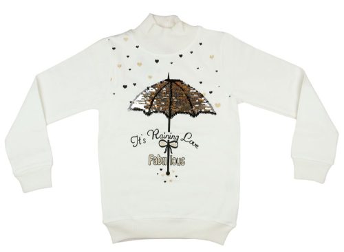 Lányka átsimítós flitteres pulóver Esernyő (TUR)