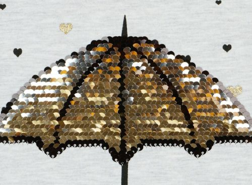 Lányka átsimítós flitteres pulóver Esernyő (TUR)