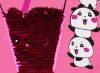 Lányka átsimítós flitteres pulóver Panda (TUR)