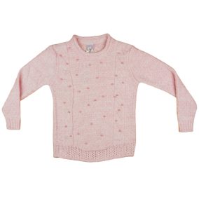 Lányka kötött pulóver gyöngyökkel (TUR)