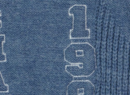 Fiú kereknyakú kötött pulóver Champ hímzéssel (TUR