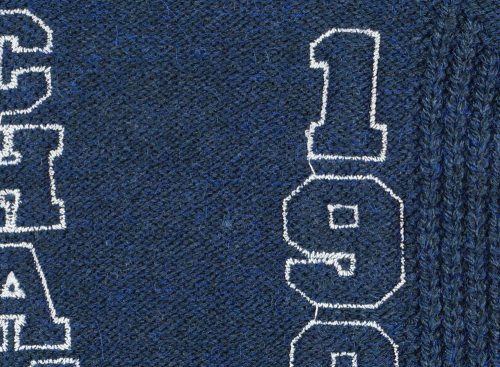 Fiú kereknyakú kötött pulóver Champ hímzéssel (TUR