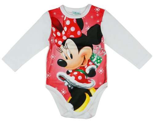 Disney Minnie Mikulás mintás hosszú ujjú kombidres