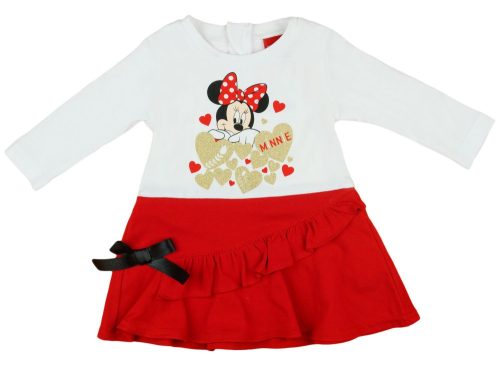 Disney Minnie hosszú ujjú lányka ruha, alul fekete